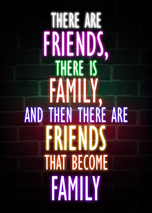 Plakát Best Friend-Friendship Neon Quote
