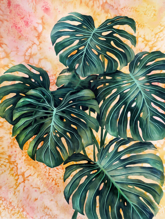 Poster Monstera Deliciosa Leaves