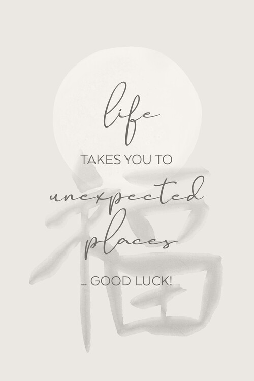 Poster Good luck - Japandi Style