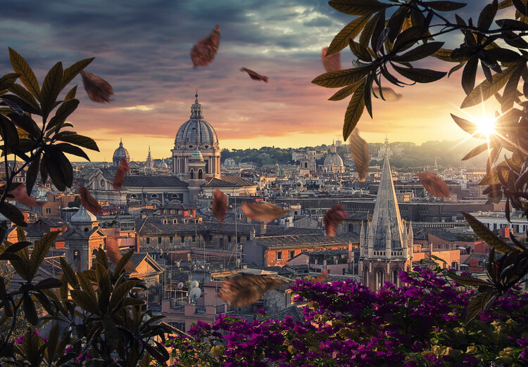 Schilderij op canvas Rome At Sunset