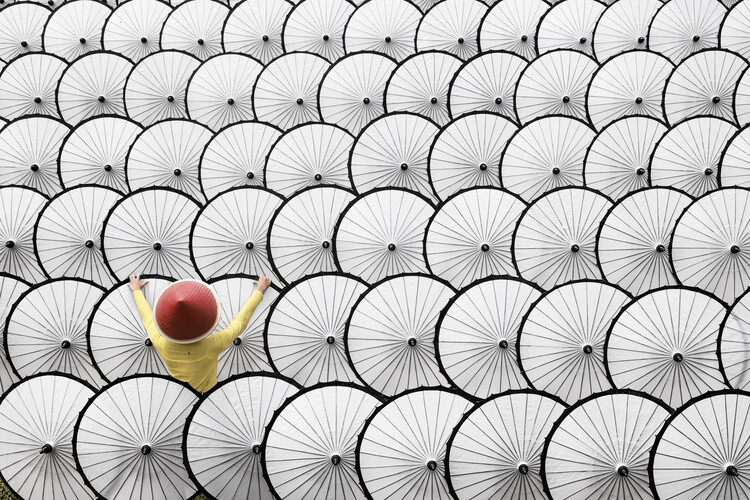 Canvas Print White Umbrella