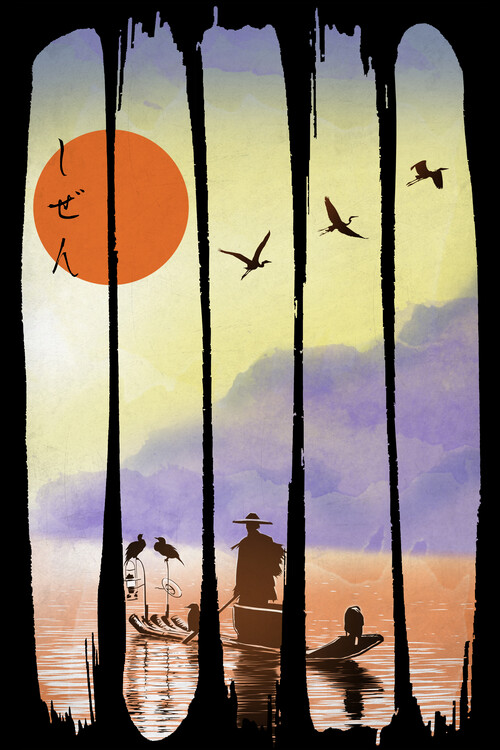 Poster Fisherman under the sun
