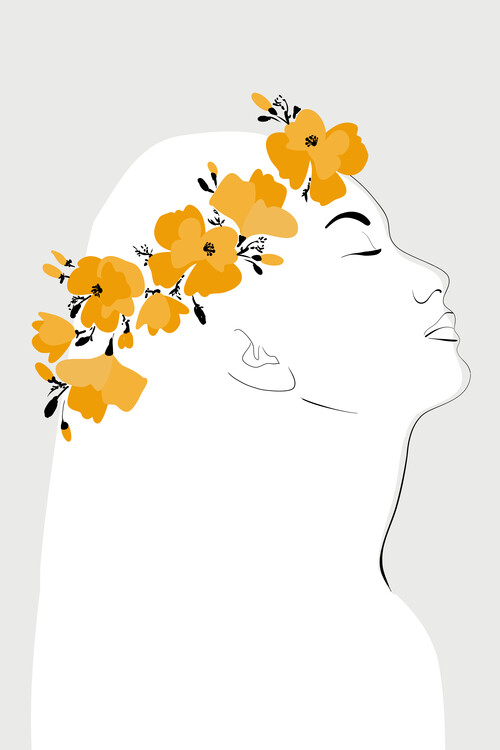 Poster Orly floral portrait