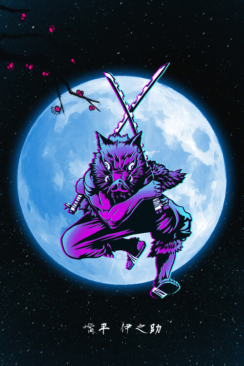 Canvas Print Inosuke under the moon