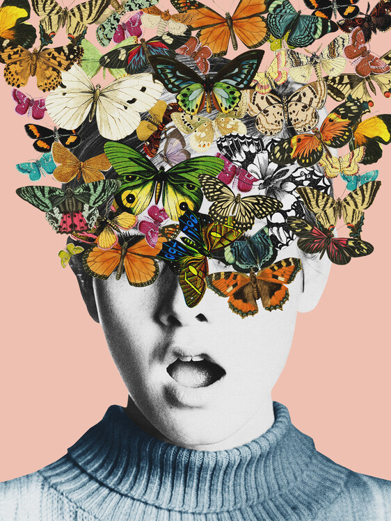 Poster Twiggy Surprise Butterflies