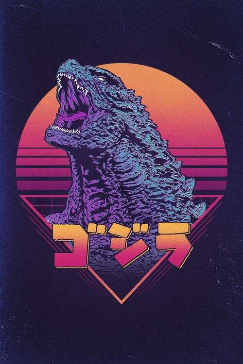 Canvas Print Retro Kaiju