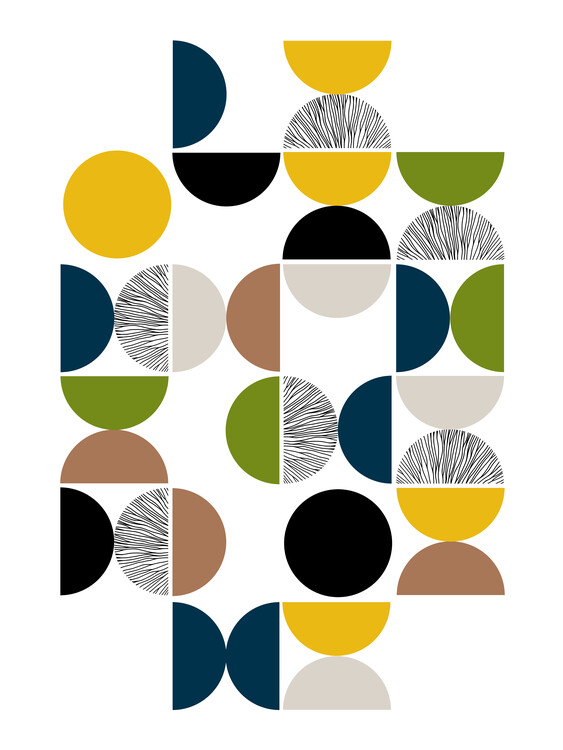 Poster Mid-century pattern