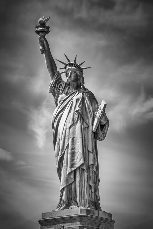 Plakát NEW YORK CITY Monochrome Statue of Liberty