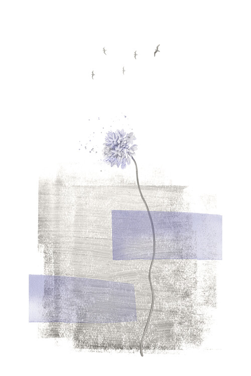 Poster Minimalist Flower - Japandi Style