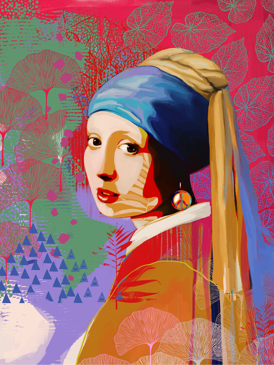 Poster Girl with a Pearl Peace Earring