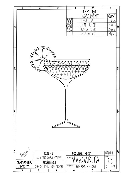 Plakát Cocktail Engineer Margarita