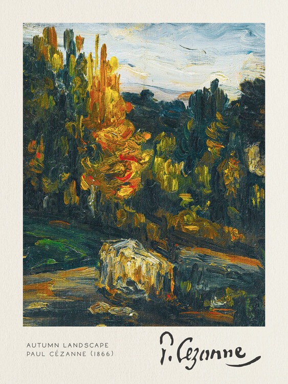 Poster Autumn Landscape - Paul Cézanne
