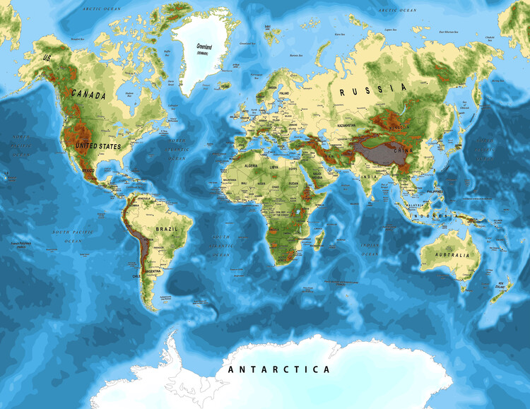 Plakat World Map