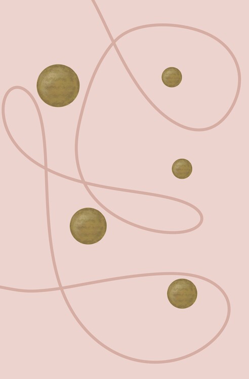 Poster Pink & gold abstract #1
