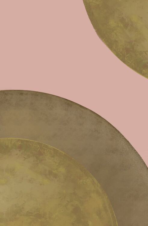 Poster Pink & gold abstract #2
