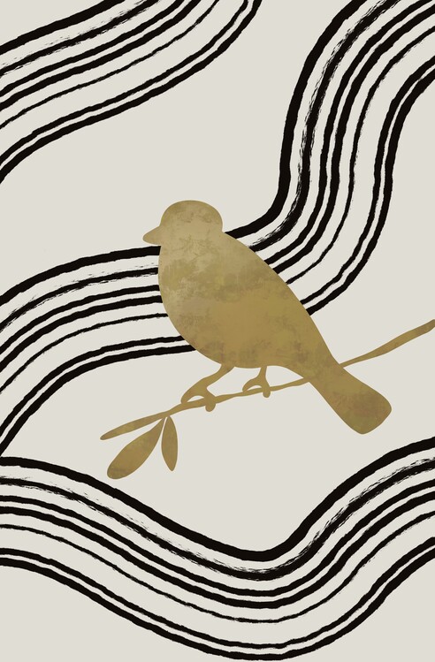Poster Gold bird