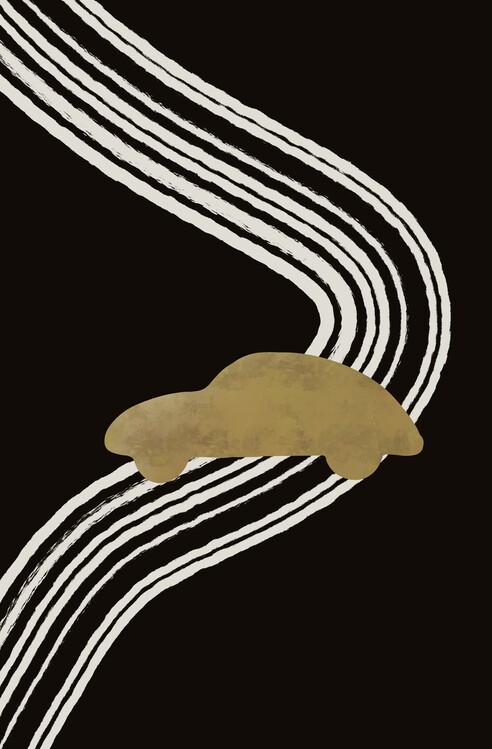 Poster Gold car