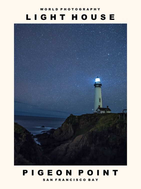 Canvas Print Light House (Pigeon Point, San Francisco Bay)