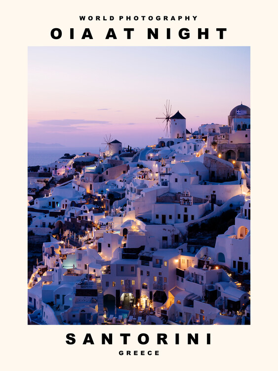 Juliste Oia at Night (Santorini, Greece)