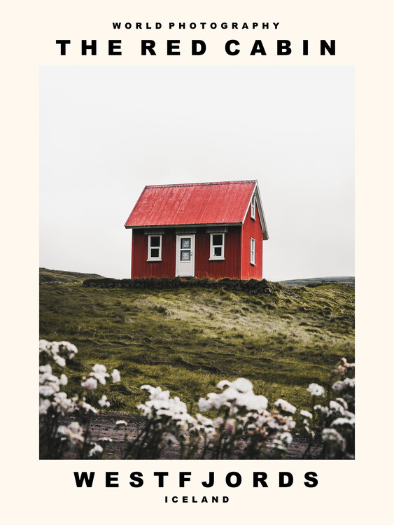 Canvas Print The Red Cabin (Westfjords, Iceland)