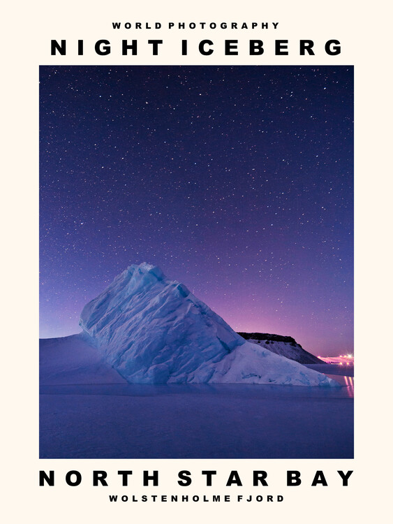 Plakat Night Iceberg (North Star Bay, Wolstenholme Fjord)