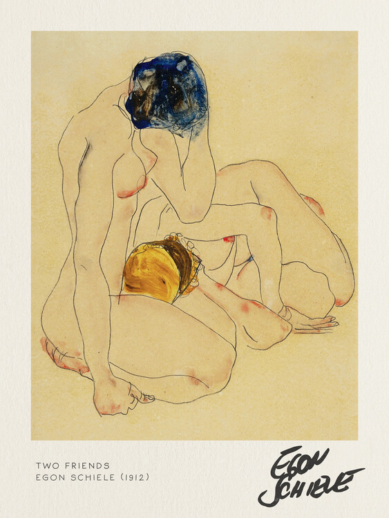 Poster Two Friends - Egon Schiele
