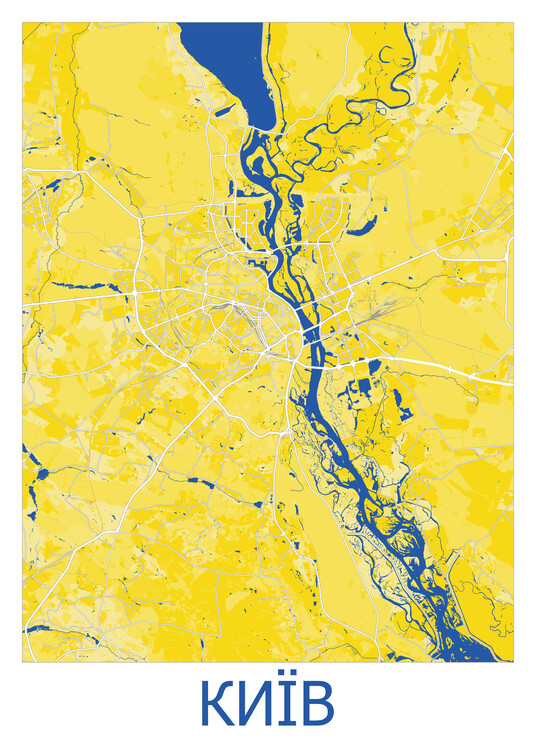 Plakát Map of Kyiv
