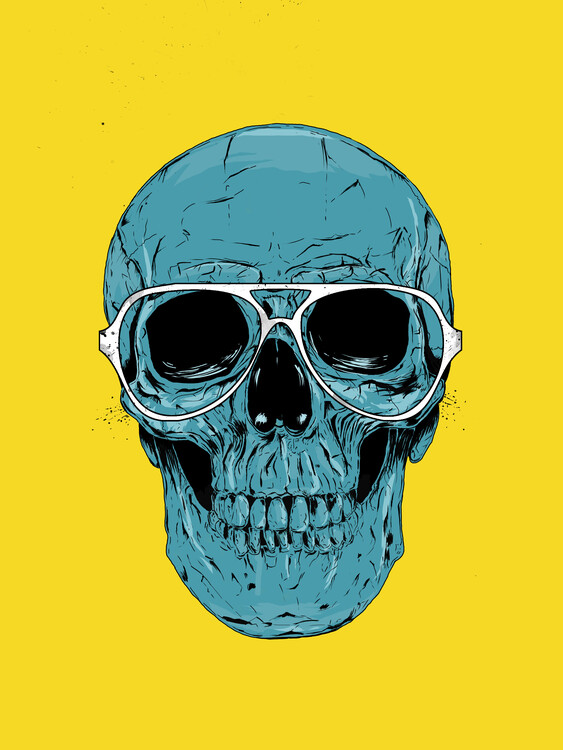Poster Blue skull