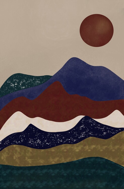 Canvas Print Abstract mountain