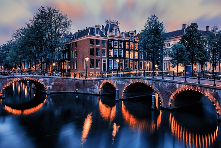 Plakát Sunset In Amsterdam