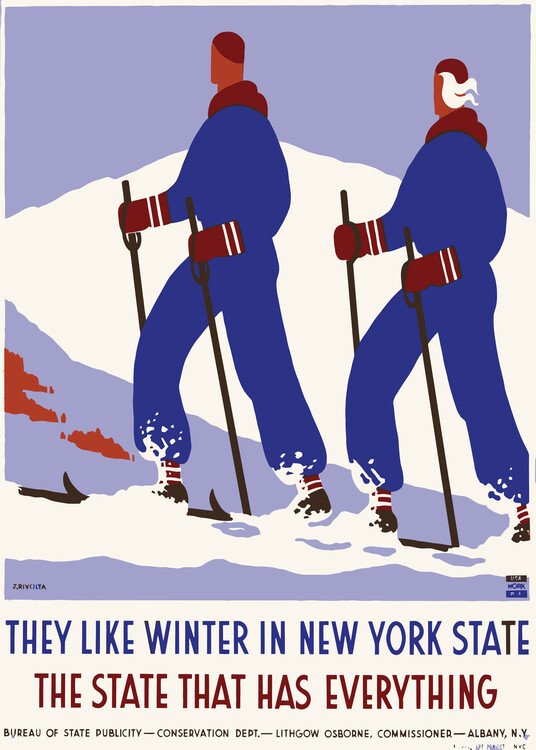 Poster Winter Sport Vintage Travel Poster