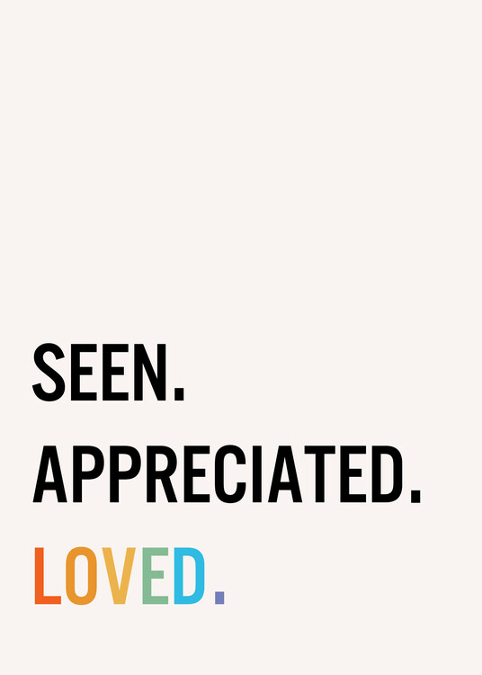 Póster Seen Appreciated Love