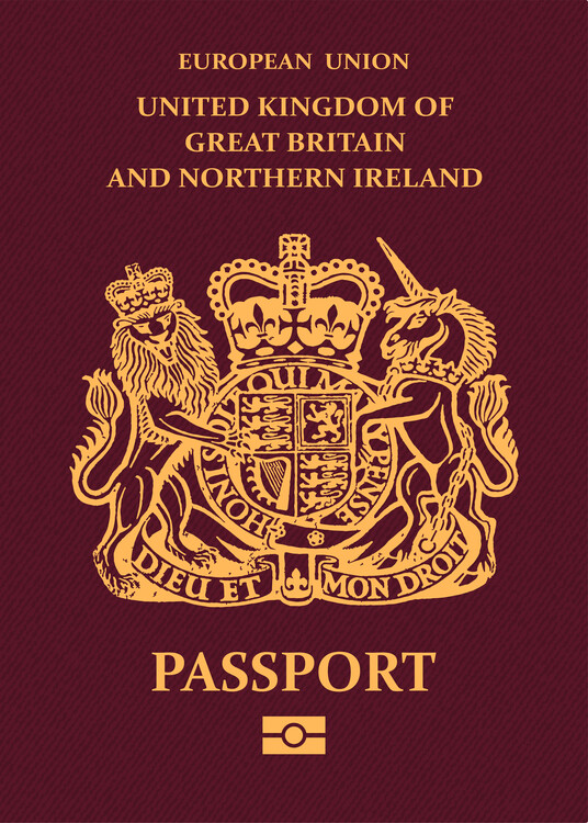Plakat United Kingdom passport