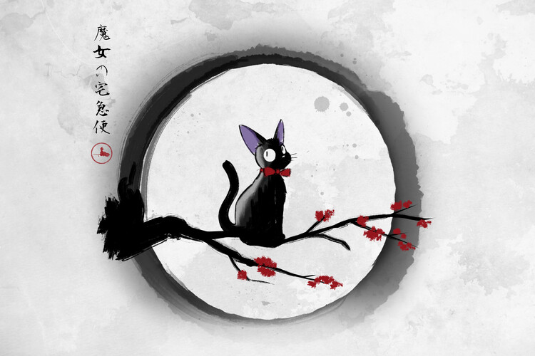 Poster Jiji under the moon