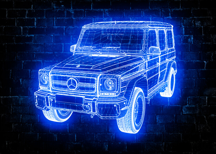 Poster Car G63 Sportcar SUV Neon