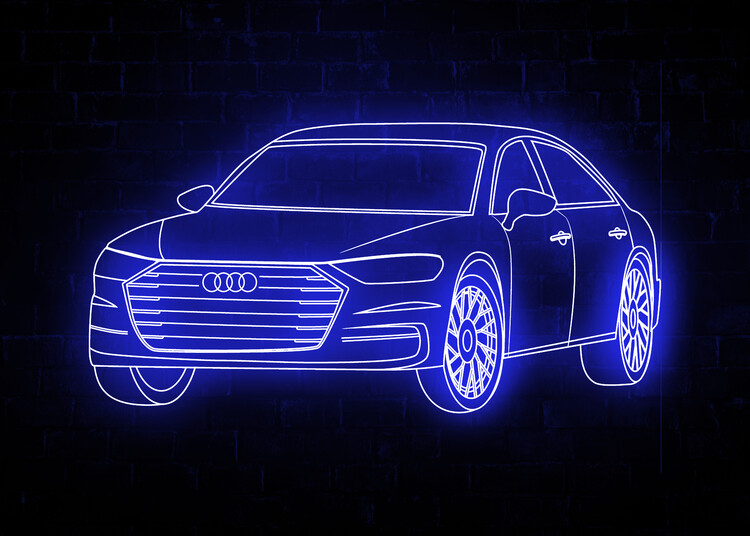 Poster Car Auto Limousine Sportcar Neon