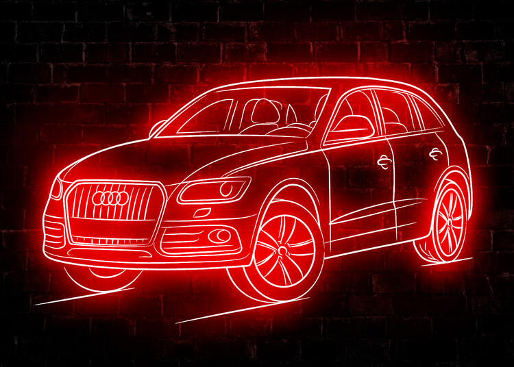 Canvas Print Auto Car SUV Neon