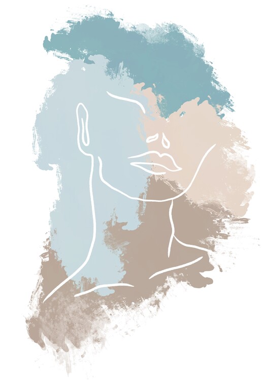 Плакат Blue face