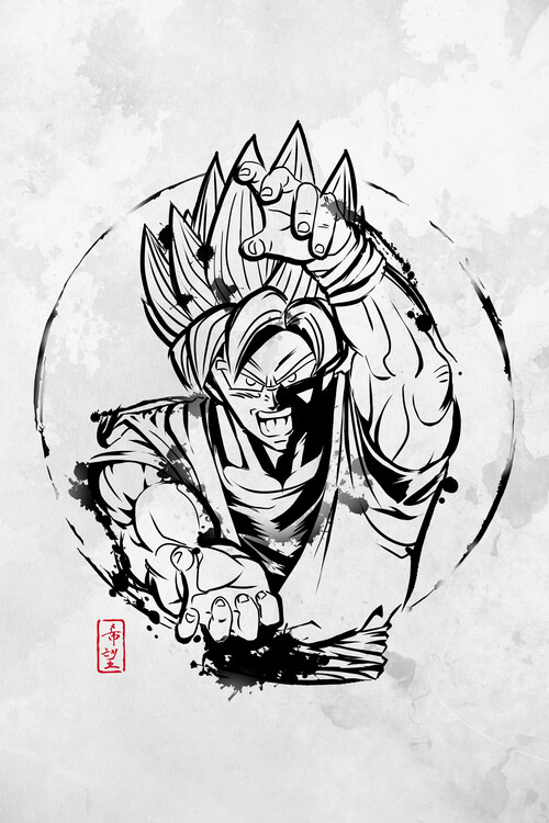 Canvas Print SSJ2 Warrior