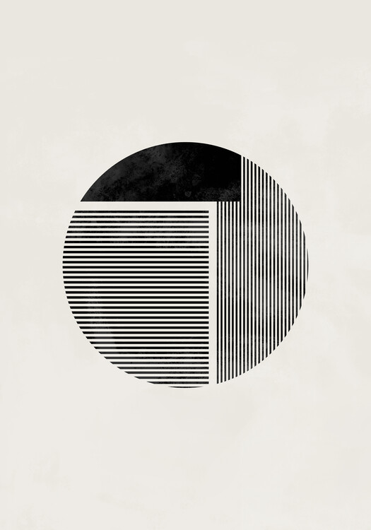 Levně Plakát, Obraz - Minimalist round, Studio Collection, 26.7 × 40 cm