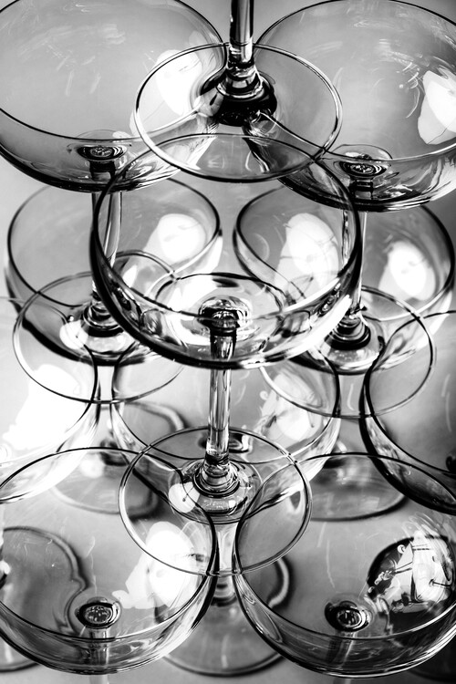 Canvastavla Champagne tower_8