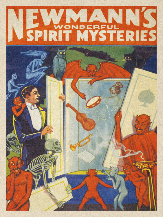 Plakat Newmann's Wonderful Spirit Mysteries (Bold Retro)
