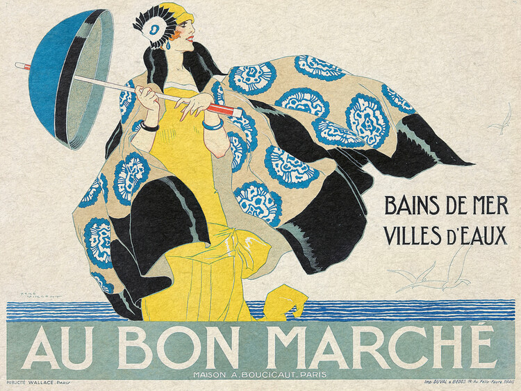 Levně Plakát, Obraz - Au Bon Marché (Art Nouveau Vintage), 40 × 30 cm