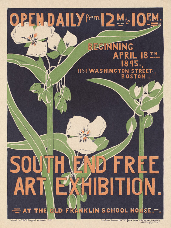Poster South End Art Exhibition (Floral Vintage)