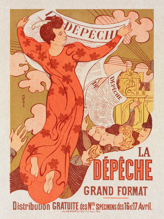 Poster La Dépêche de Toulouse (Vintage Art Nouveau)