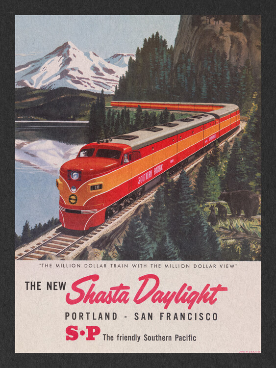 Poster The New Shasta Daylight Train (Vintage Transport)