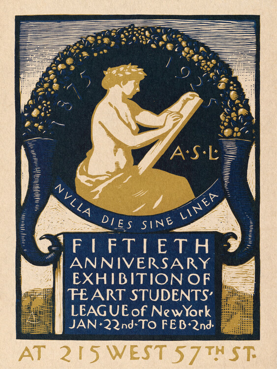 Poster The Art Students League of New York Exhibition (Gilded Vintage)