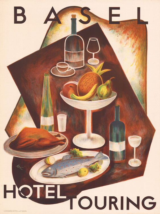 Poster Basel Hotel Touring Advert (Vintage Kitchen & Dining)