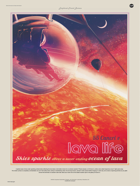Poster Lava Life (Retro Intergalactic Space Travel) NASA