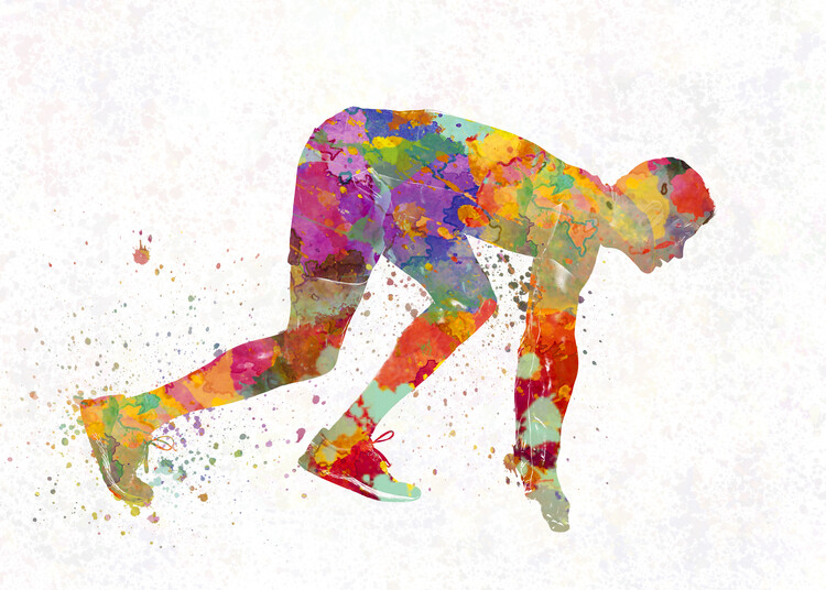Juliste Athletics in watercolor